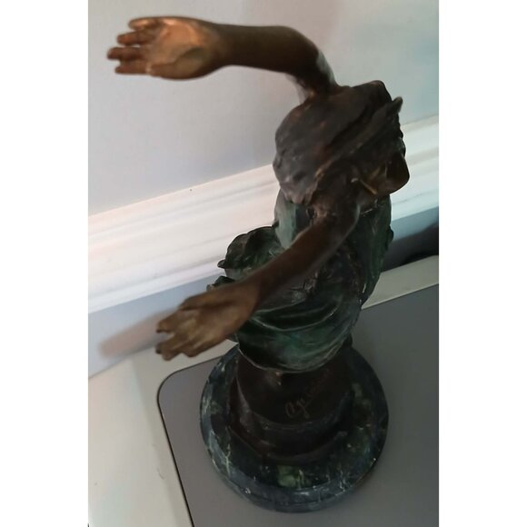 Vintage Claire Jeanne Robertine Colinet Bronze Sculpture "Swaying Dancer" - Picture 12 of 13
